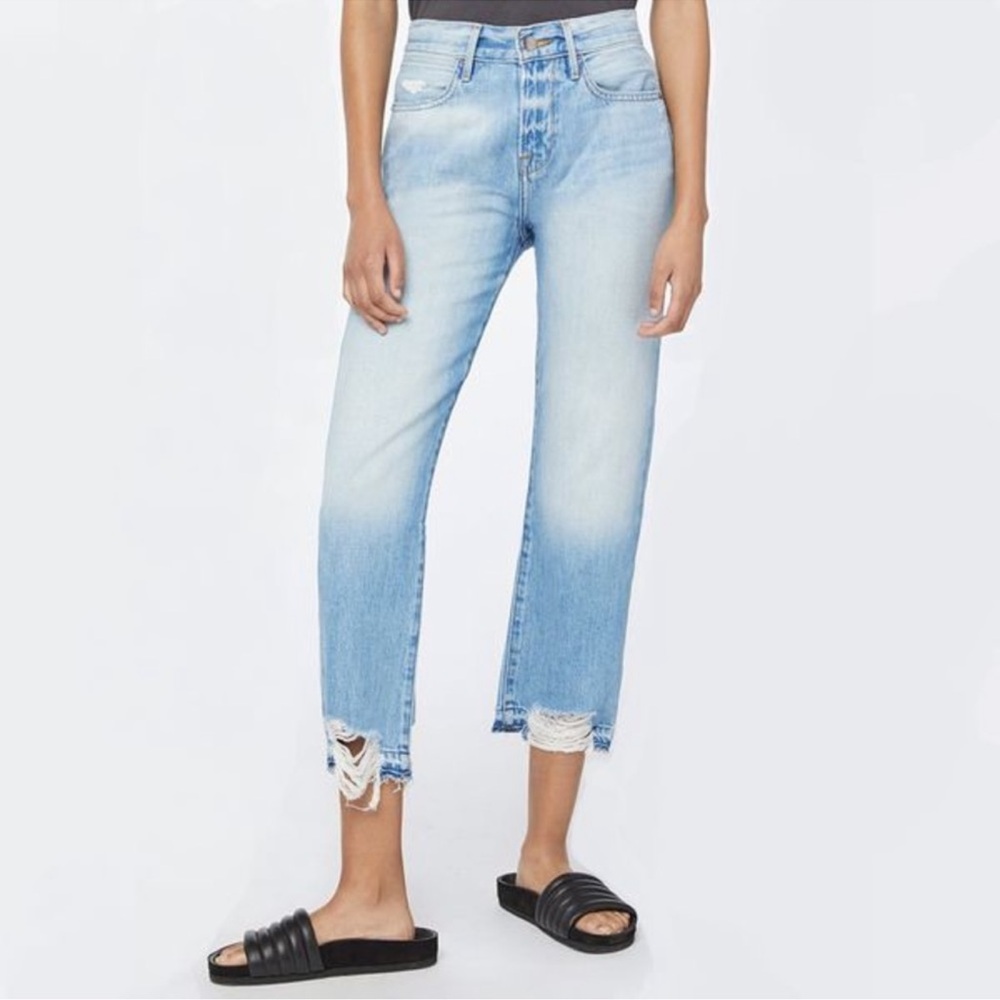 Frame Le Hollywood Crop Released Hem in Fullerton Wash Size 27 100% cotton